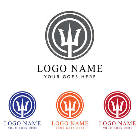Trident Logo Template vector icon illustration designのイラスト素材