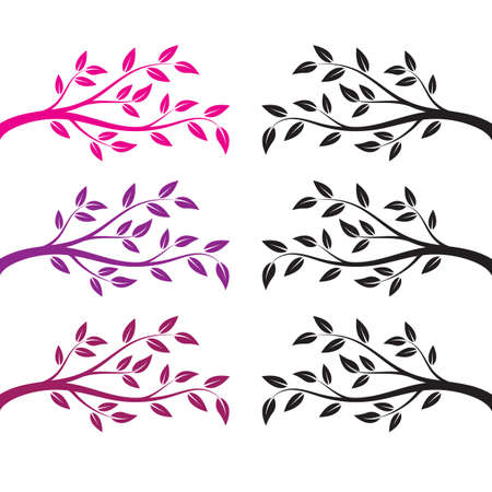 branch tree vector illustration summer clipart autumn clipart nature forestのイラスト素材