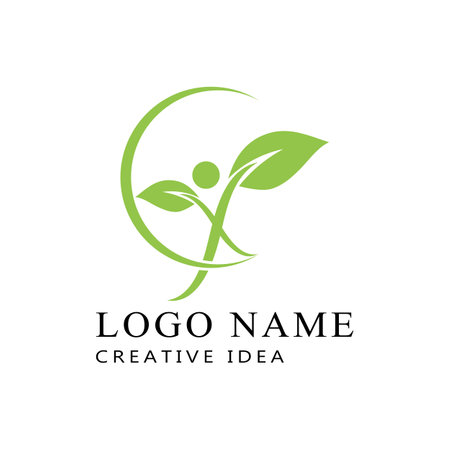 Leaf icon Vector Illustration design Logo templateのイラスト素材