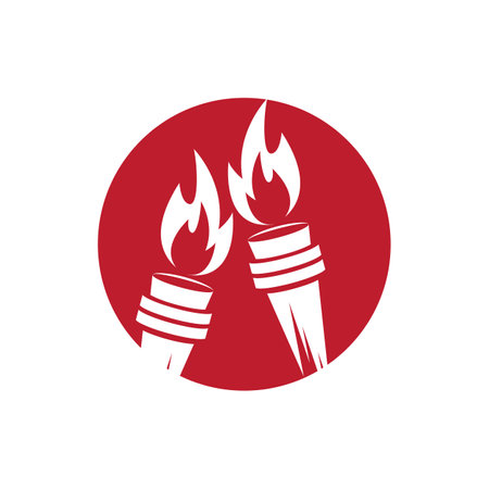 Torch  Logo Template vector symbol illustration designのイラスト素材