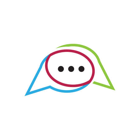 Bubble chat icon Vector Illustration design Logo templateのイラスト素材