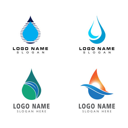 Water drop Logo Template vector illustration designのイラスト素材