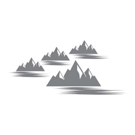 Mountain icon Logo Template Vector illustration designのイラスト素材