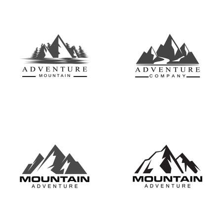 Mountain icon Logo Template Vector illustration designのイラスト素材