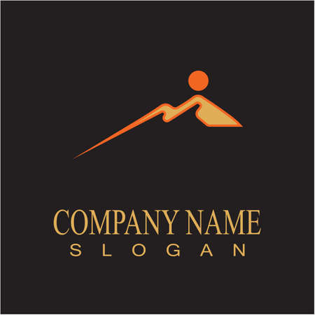 Mountain icon Logo Template Vector illustration designのイラスト素材