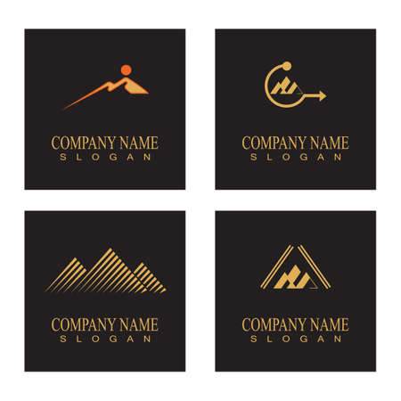 Mountain icon Logo Template Vector illustration designのイラスト素材