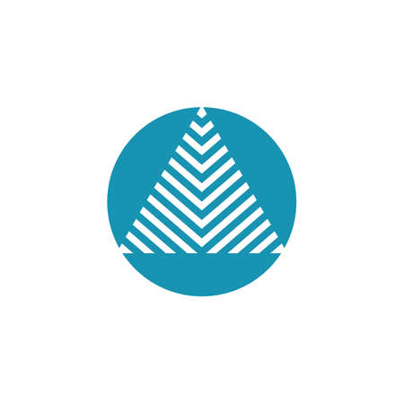 Futuristic Triangle Chain logo design inspirationのイラスト素材