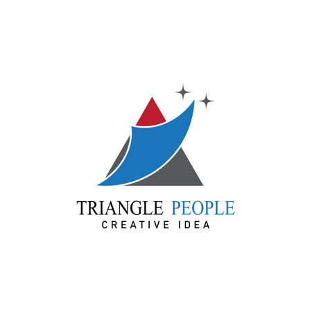 Futuristic Triangle Chain logo design inspirationのイラスト素材