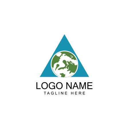 Futuristic Triangle Chain logo design inspirationのイラスト素材