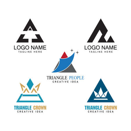 Futuristic Triangle Chain logo design inspirationのイラスト素材