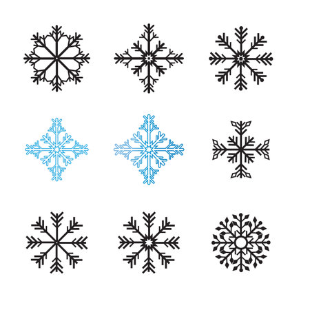 Snowflakes Logo Template illustrationのイラスト素材