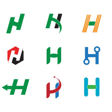H Letter Logo Template vector illustration designのイラスト素材