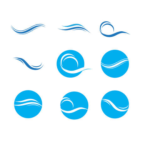 Water wave icon vector illustration design logoのイラスト素材