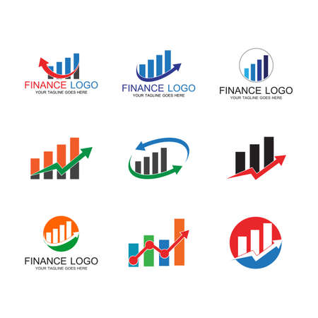 finance logo and symbols vector concept illustrationのイラスト素材