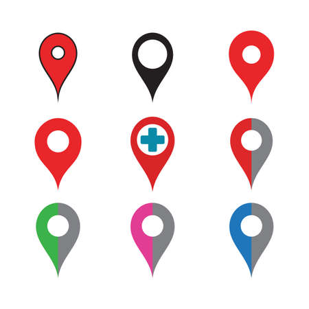 Location point Logo template vector icon illustration designのイラスト素材