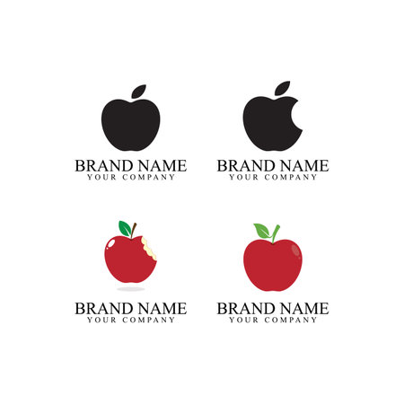 Apple vector illustration logo templateのイラスト素材