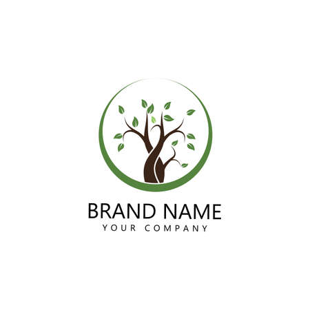 Tree Logo template vector icon designのイラスト素材