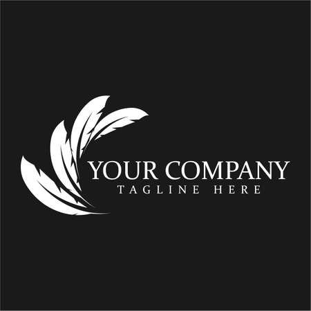 Feathers icon Vector Illustration design Logo templateのイラスト素材