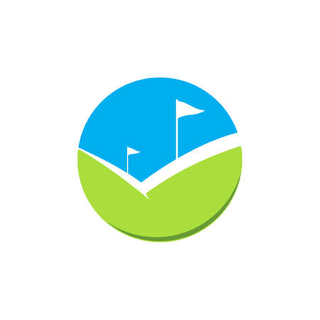 Golf Logo Template vector illustration icon designのイラスト素材