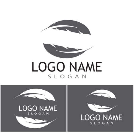 Feathers icon Vector Illustration design Logo templateのイラスト素材