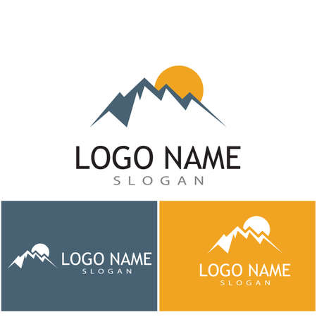 Mountain icon Logo Template Vector illustration designのイラスト素材