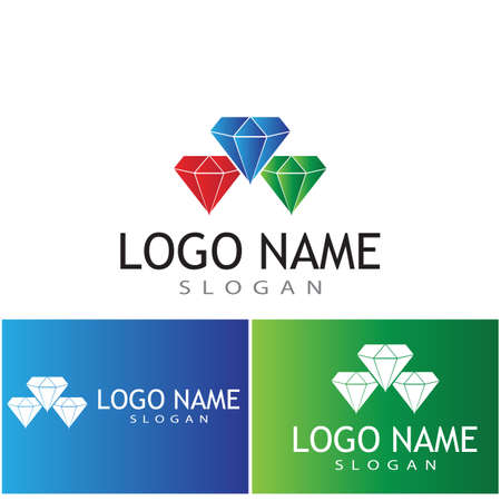 Diamond Logo Template vector icon illustration designのイラスト素材