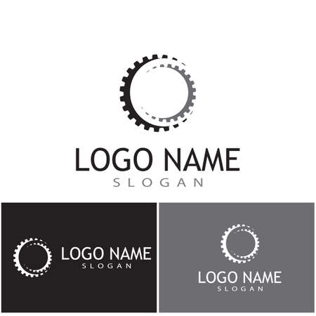 Gear Logo Template vector icon illustration designのイラスト素材