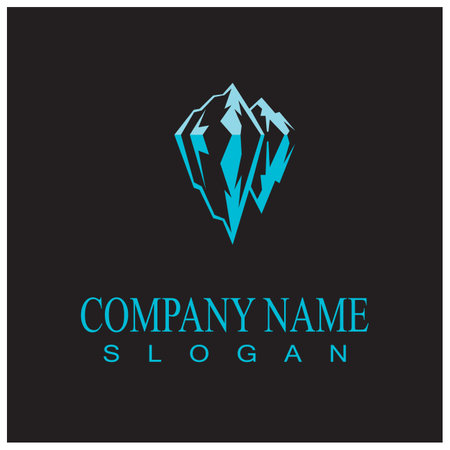 Ice berg Logo Template vector symbol natureのイラスト素材