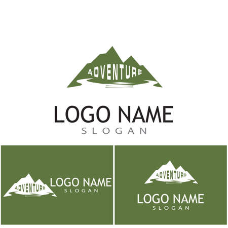 Mountain icon Logo Template Vector illustration designのイラスト素材