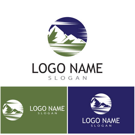 Mountain icon Logo Template Vector illustration designのイラスト素材