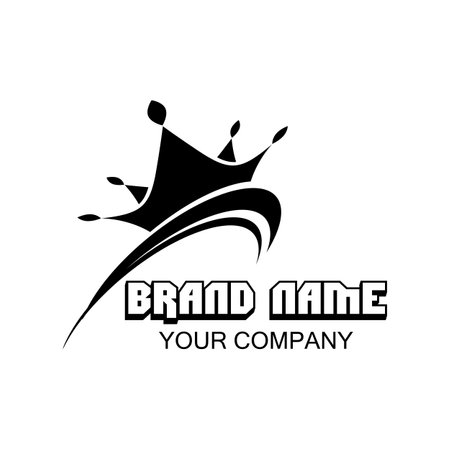 Crown Logo Template vector icon illustration designのイラスト素材