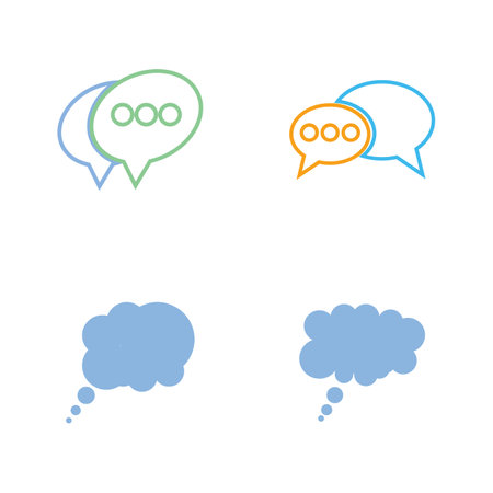 Speech bubble Logo template vector illustrationのイラスト素材