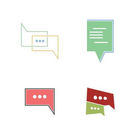 Speech bubble Logo template vector illustrationのイラスト素材