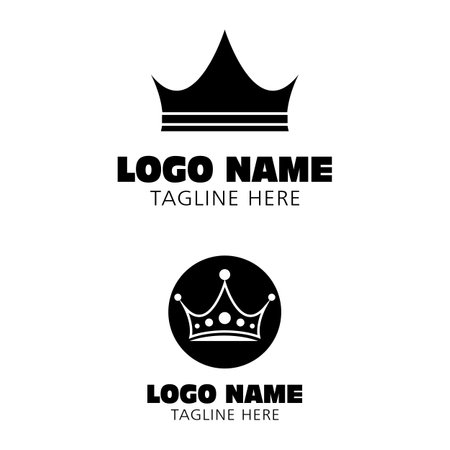 Crown Logo Template vector icon illustration designのイラスト素材