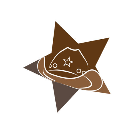 Cowboy logo vector template designのイラスト素材