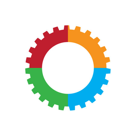 Gear Logo Template vector icon illustration designのイラスト素材
