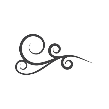 Wind icon isolated logo vector template designのイラスト素材
