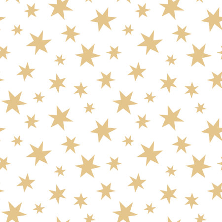 Seamless pattern with hand drawn stars. Vector illustration for nursery. Design for scrapbooking, wrapping paper, fabric, textile.のイラスト素材