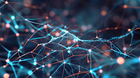 Abstract background with connecting dots and lines. Connection structure. 3d renderingの素材