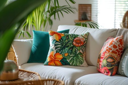 Infuse your space with the allure of the tropics through our tropical chic dÃ©cor. Experience exotic elegance with a stylish blend of vibrant colors, lush greenery, and sophisticated accentsの素材