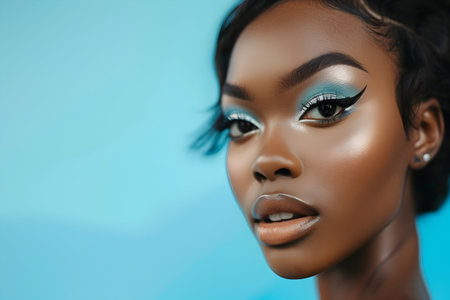 Achieve an enchanting prom look with light blue makeup, embracing the captivating allure of blue eyeshadow aesthetic. Elevate your beauty with this elegant and refreshing aqua makeup look for a mesmerizing and unforgettable appearanceの素材