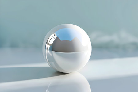 Sleek and contemporary 3D sphere design in minimalist style, ideal for modern graphic projectsの素材