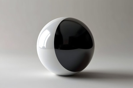 Sleek and contemporary 3D sphere design in minimalist style, ideal for modern graphic projectsの素材
