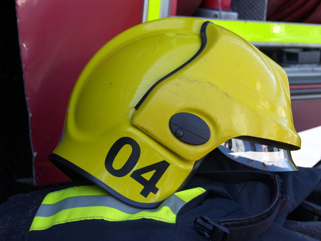 Fire helmet  04 Bideford, Devonの写真素材