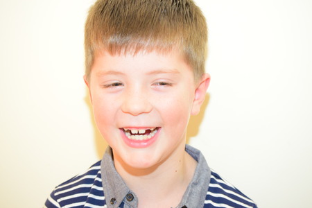 A Very happy young boyの写真素材