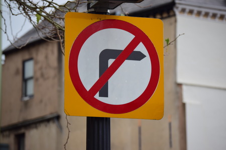 No right turn