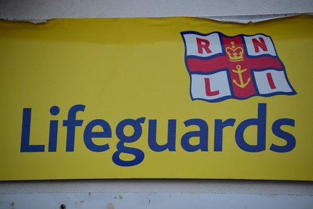 Westword Ho Lifeguards signのeditorial素材