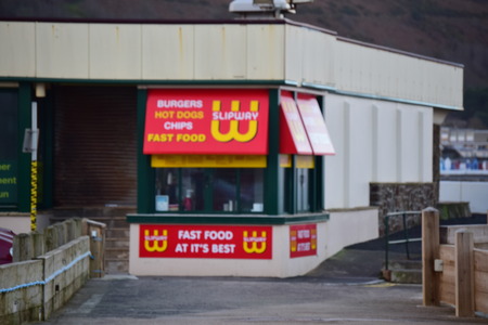 Take away fast food outlet, Westward Ho!, Devon, UKのeditorial素材