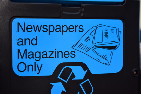 Newspaper bin - blue