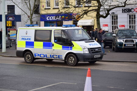 Police Vanのeditorial素材